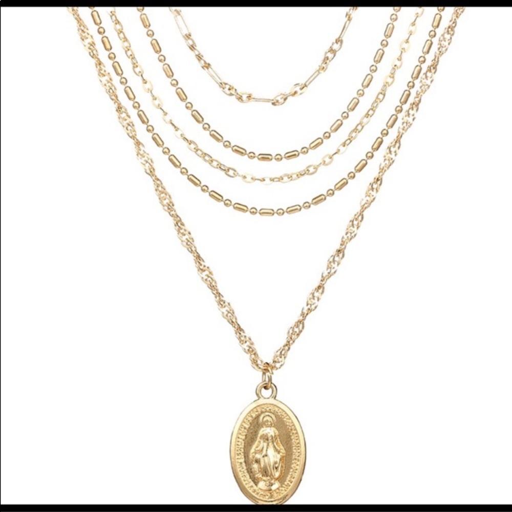 Multi layer Choker Necklace - Picture 3 of 3